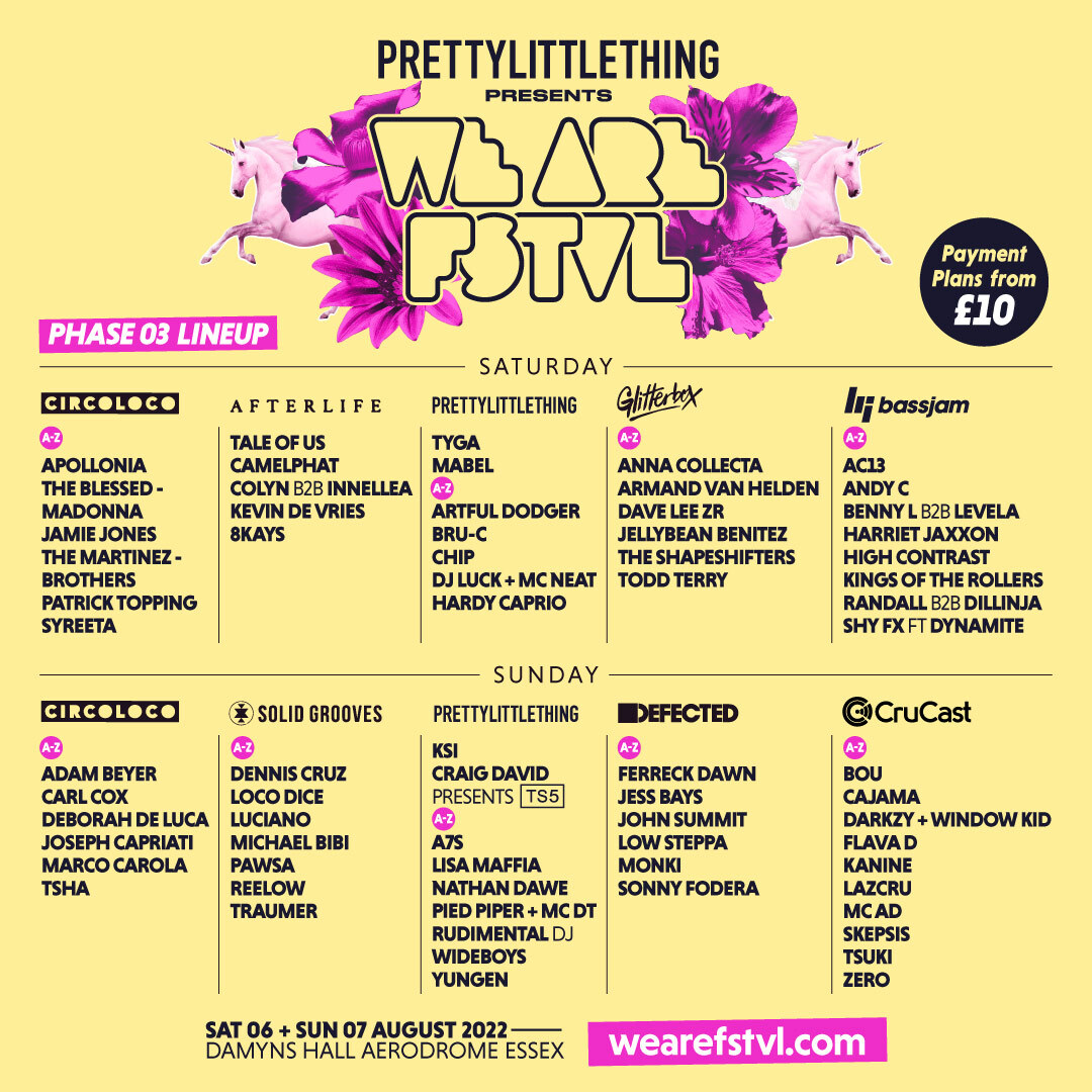 WE ARE FSTVL Announces Full Lineup, Stage Hosts and Artist Breakdown