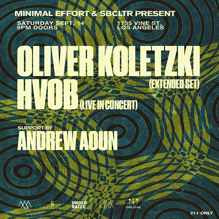 Minimal Effort x SBCLTR - Oliver Koletzki & HVOB (Live)